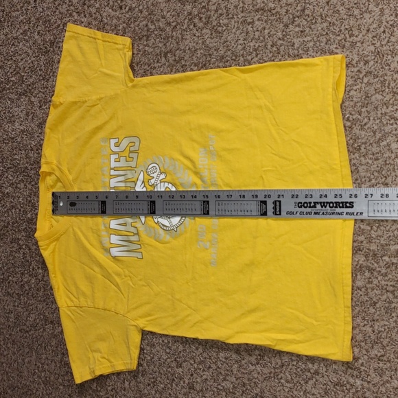 United States Marine 2nd Battalion Marine Corp Recruit Depot Yellow T-Shirt M - Picture 7 of 9